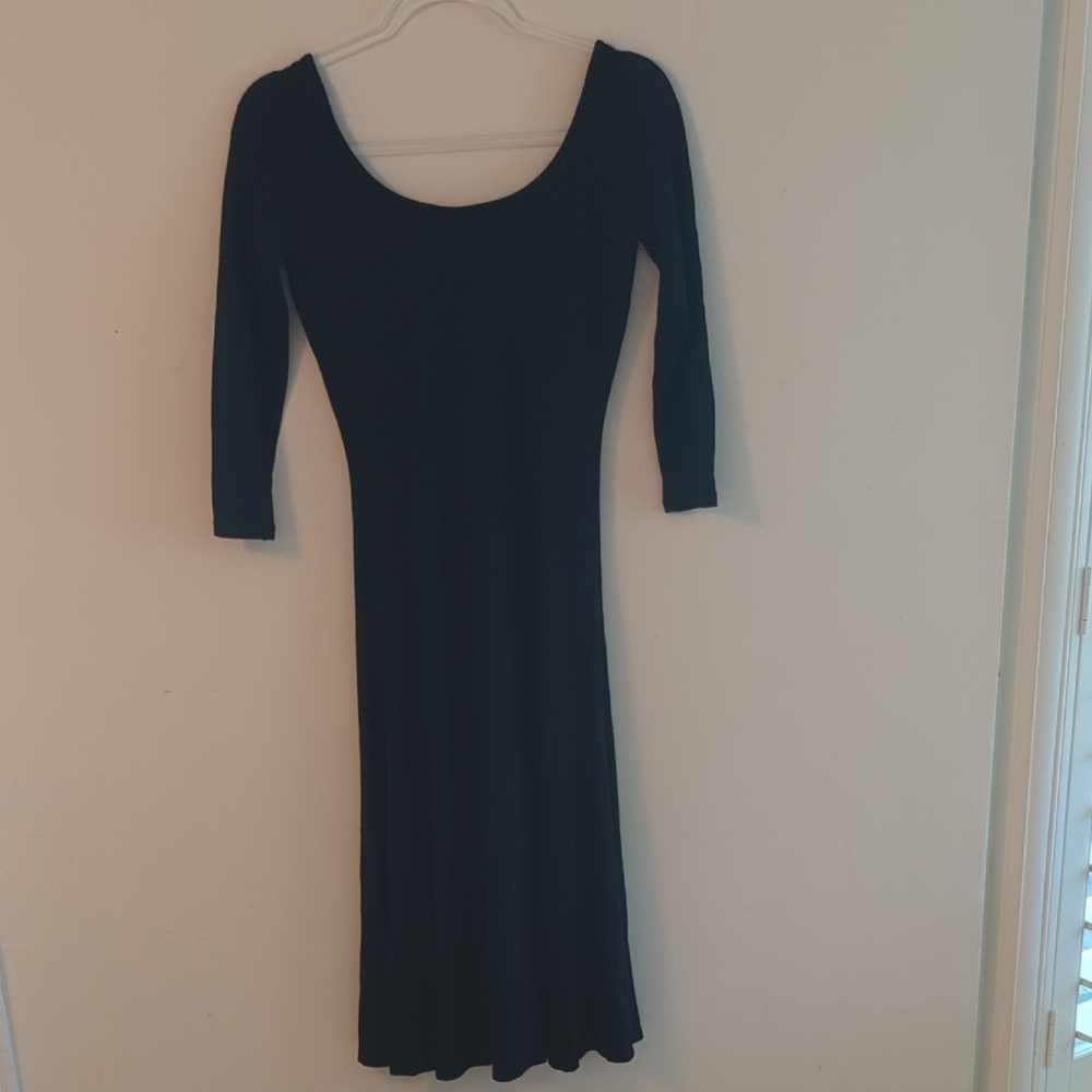 Vintage LAUREN RALPH LAUREN scoop Back Black Dress